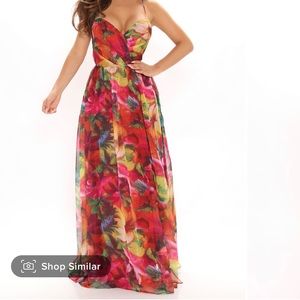 In the Garden Floral Maxi dress